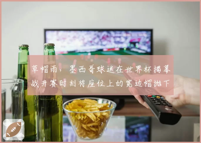 草帽雨,墨西哥球迷在世界杯揭幕战开赛时刻将座位上的宽边帽抛下